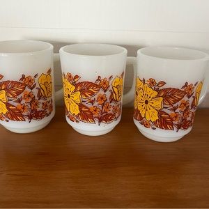 Floral print fire king mugs